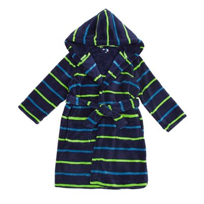 bluezoo Boys' blue striped dressing gown